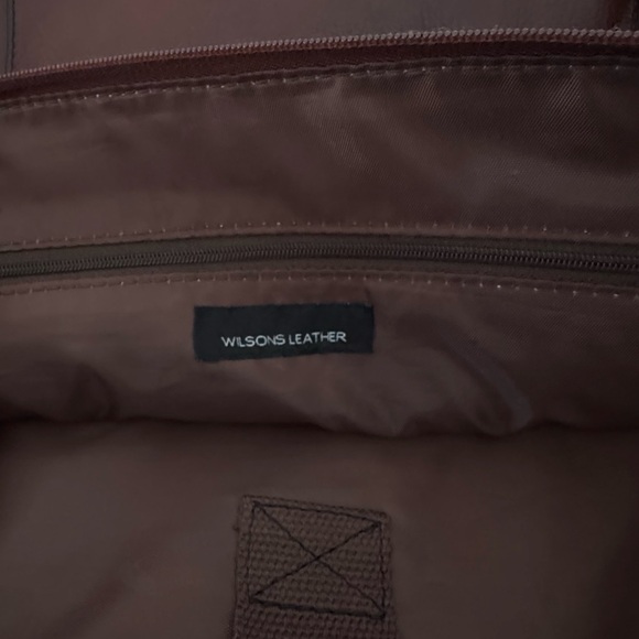 Wilsons Leather Computer Bag Attache 100% Genuine Leather Oxblood Red/Brown - Picture 13 of 13